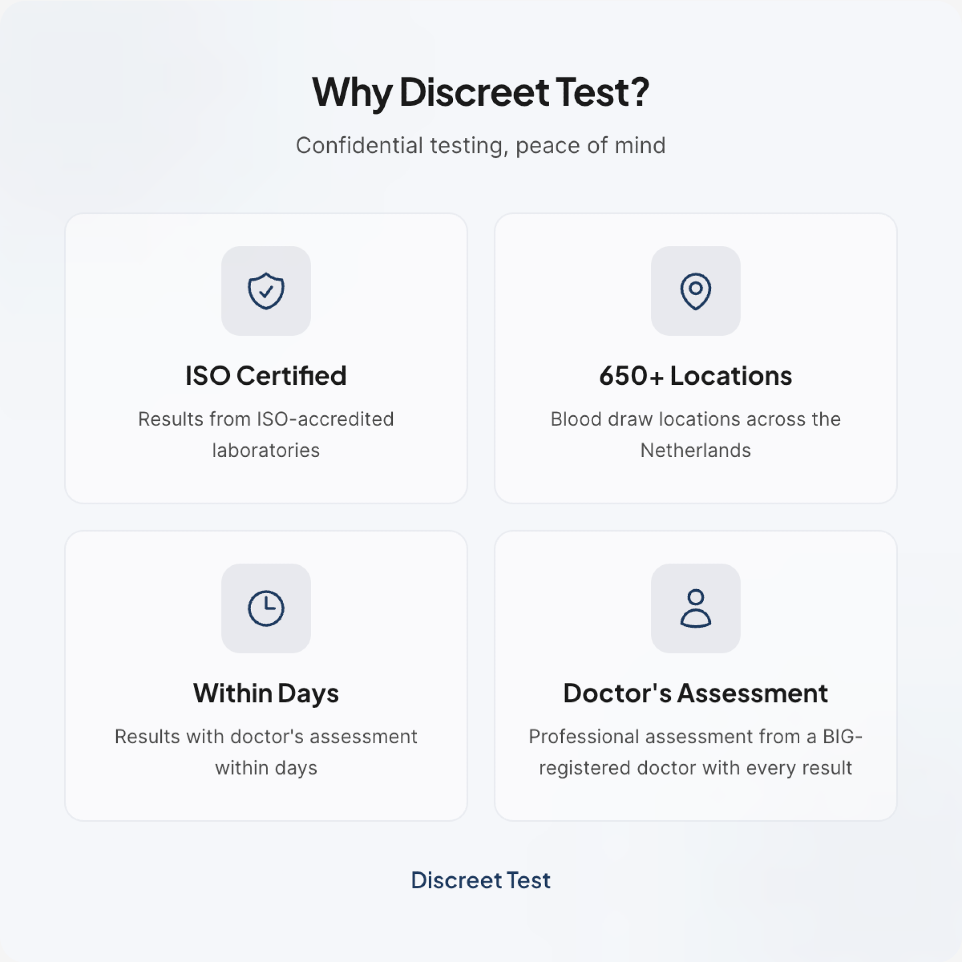 Why choose Discreettest?